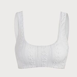 Berlook Textured Scoop Neck Bikini Top Size L New With Tag